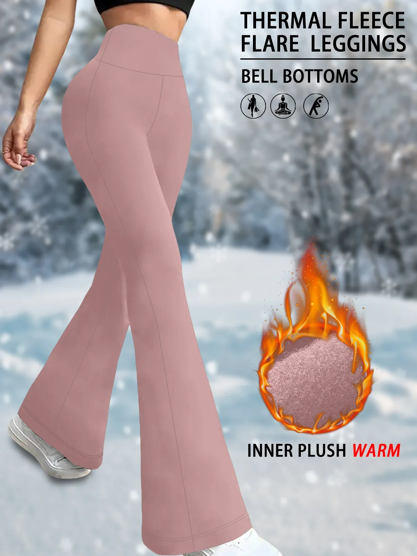 Leggings évasés, coupe bootcut