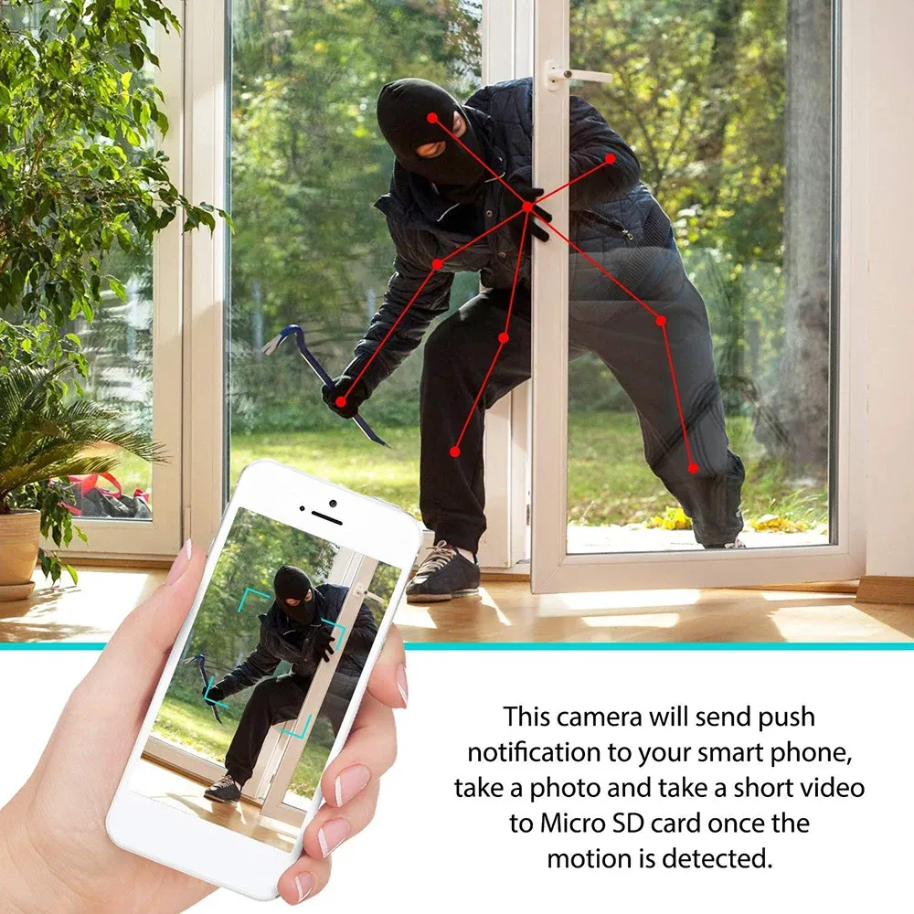 Mini caméra WiFi portable de surveillance compacte pour la sécurité domestique 3