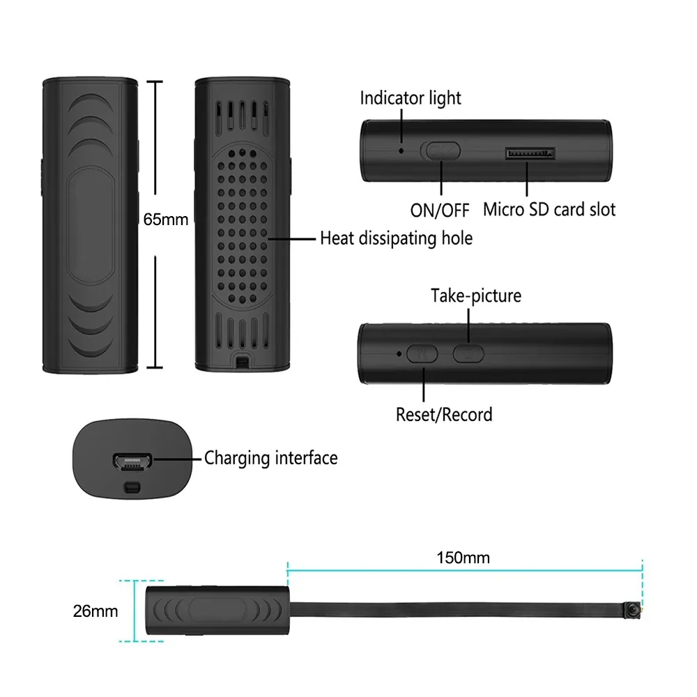Mini caméra WiFi portable de surveillance compacte pour la sécurité domestique 5