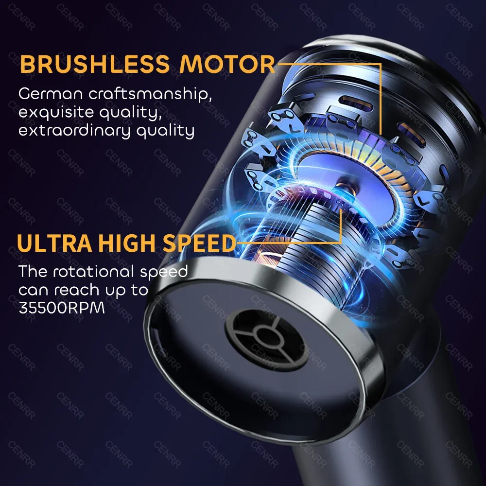 CENRR 210000PA Mini Aspirateur de Voiture Sans Fil Puissant et Portable 4