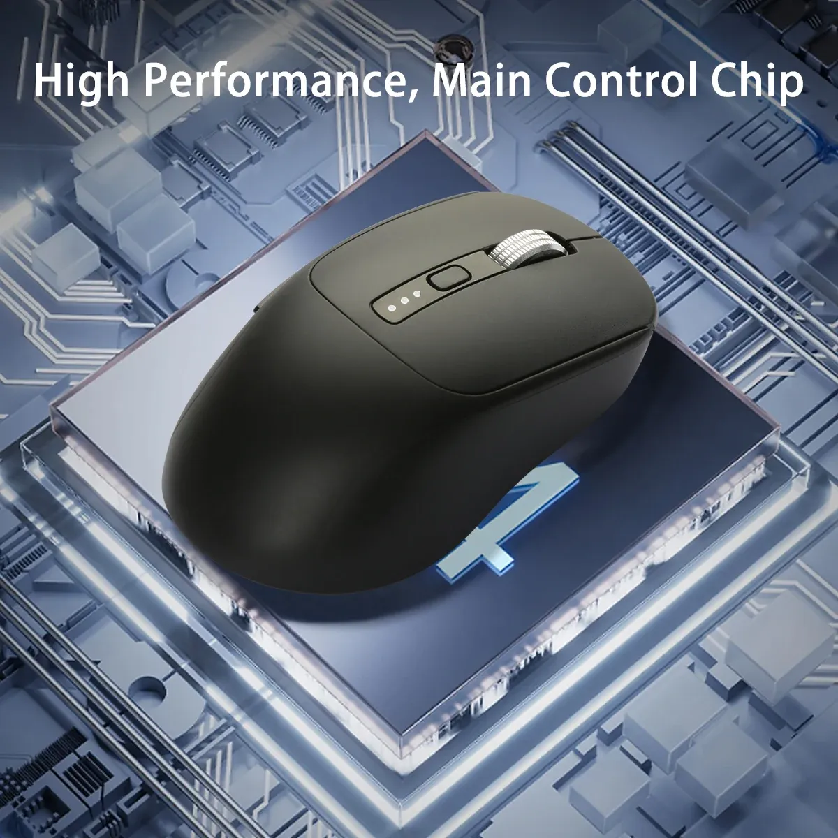 Souris sans fil ergonomique 2,4 GHz avec récepteur USB et Bluetooth, compatible iPad, MacBook, tablette, ordinateur portable et PC, idéale pour le bureau 4