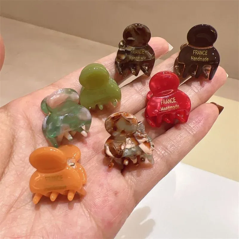 2 pièces mini pinces à cheveux en acétate de 2 cm, petites griffes latérales pour filles, pinces crabe mignonnes et accessoires cheveux pour femmes 1
