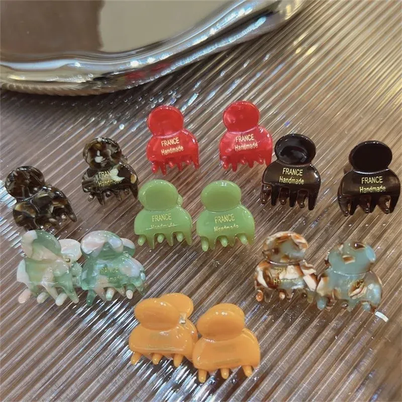 Mini pinces latérales en acétate, style quotidien