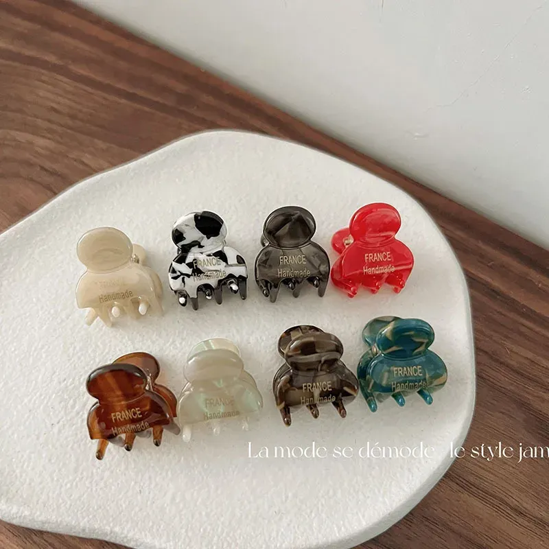 Mini pinces latérales en acétate, inspiration coiffure