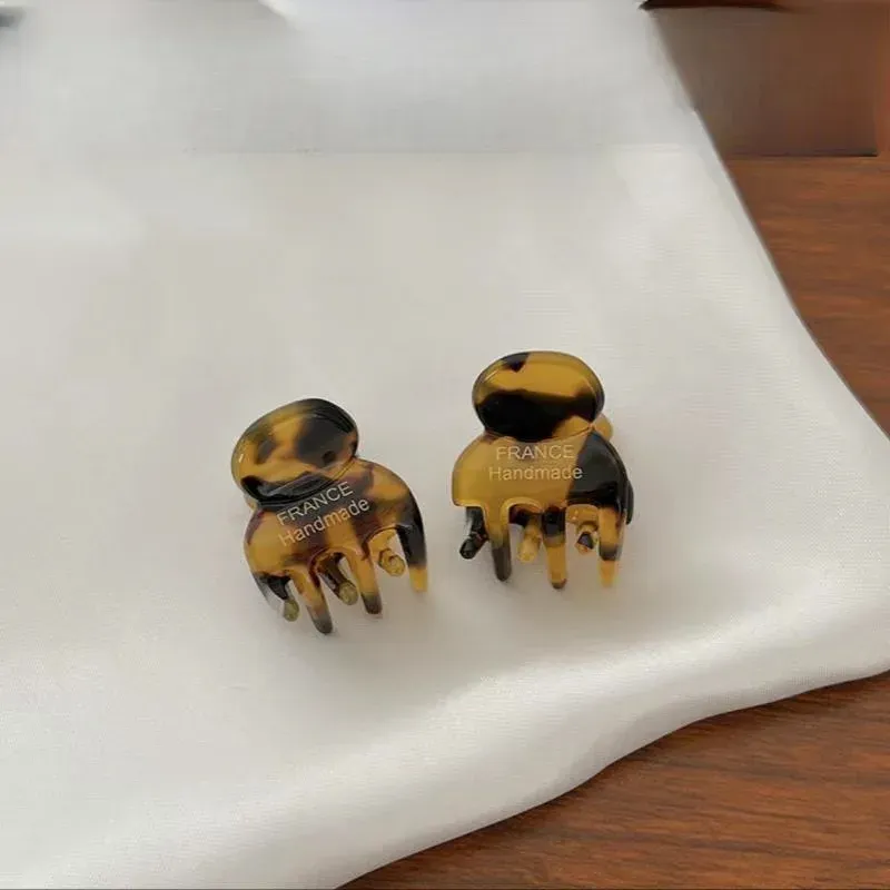 Mini pinces latérales en acétate, coiffure douce