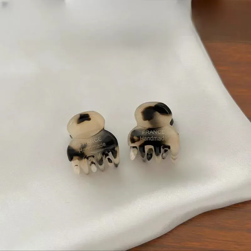 2 pièces mini pinces à cheveux en acétate de 2 cm, petites griffes latérales pour filles, pinces crabe mignonnes et accessoires cheveux pour femmes 19