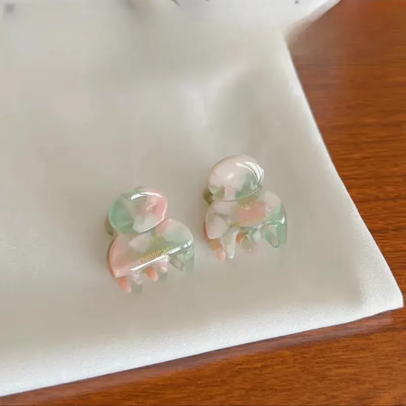 2 pièces mini pinces à cheveux en acétate de 2 cm, petites griffes latérales pour filles, pinces crabe mignonnes et accessoires cheveux pour femmes 18