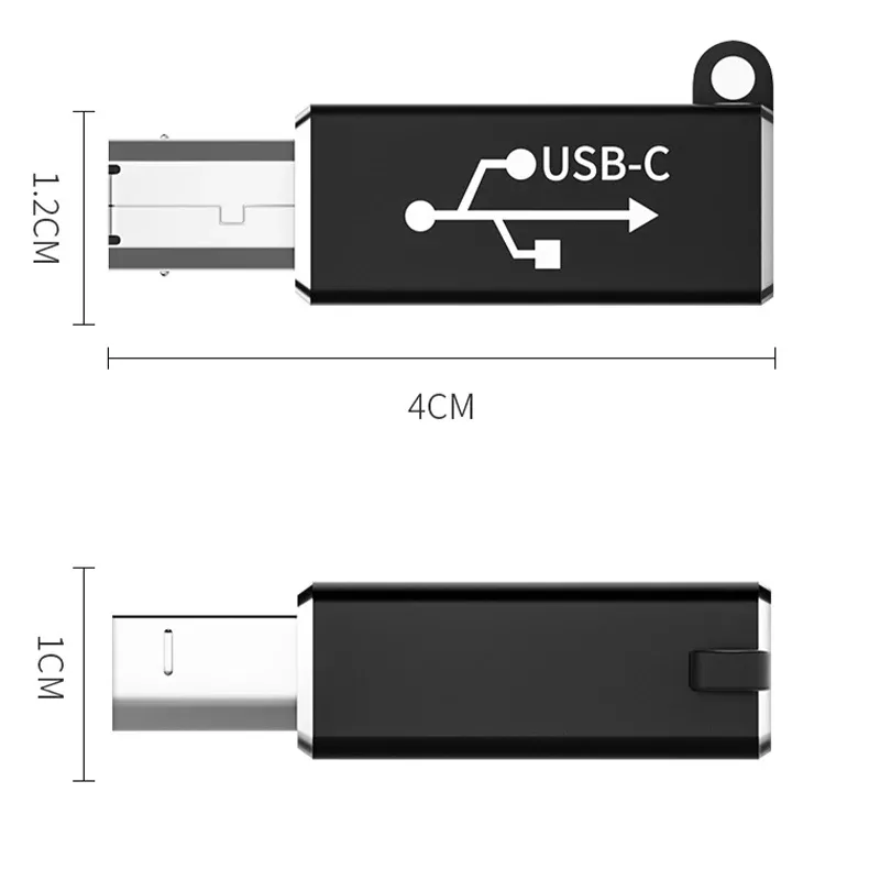 Adaptateur USB-C femelle vers USB-B mâle pour imprimante et scanner, convertisseur de transfert de données compatible clavier et contrôleur MIDI 4