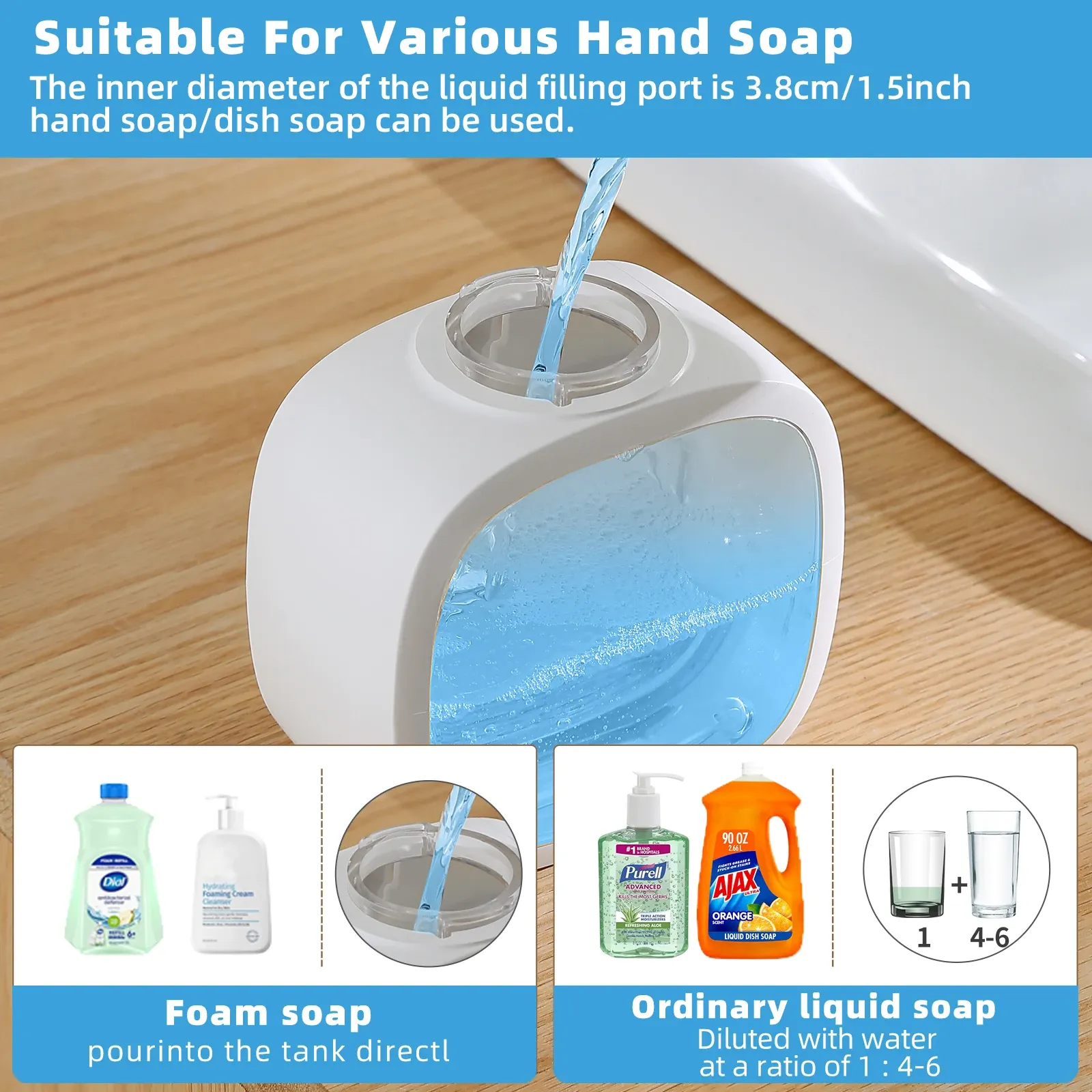 Distributeur automatique de savon mural en mousse, machine à laver les mains intelligente, rechargeable 500 ml, capteur infrarouge pour salle de bain, nouveau 2