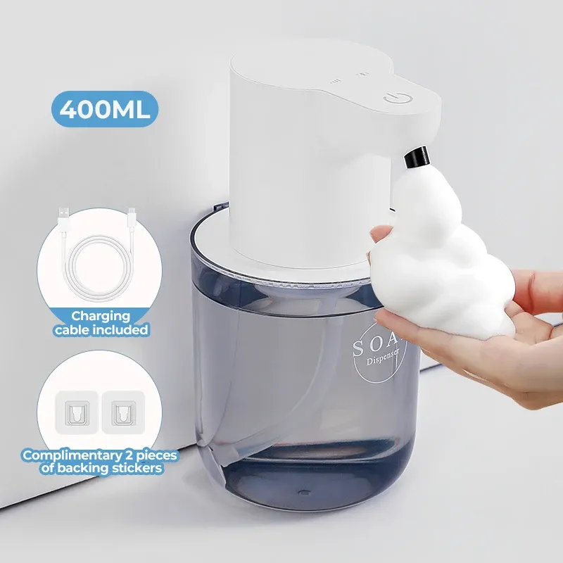 Distributeur automatique de savon mural en mousse, machine à laver les mains intelligente, rechargeable 500 ml, capteur infrarouge pour salle de bain, nouveau 12
