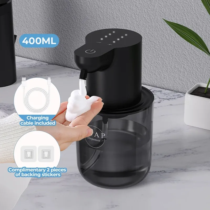 Distributeur automatique de savon mural en mousse, machine à laver les mains intelligente, rechargeable 500 ml, capteur infrarouge pour salle de bain, nouveau 14