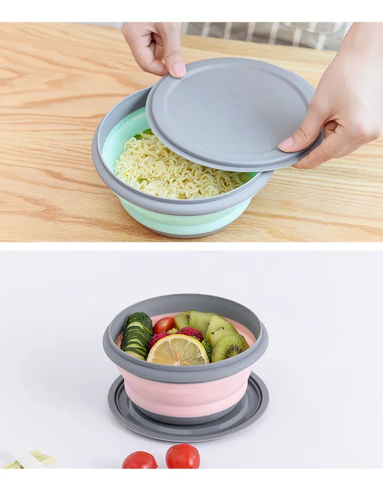 Bols pliants en silicone, détail des formes