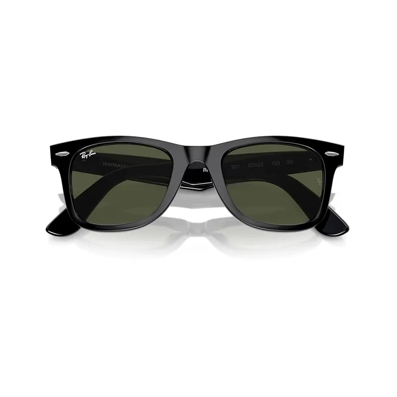 Lunettes de soleil RayBan Original Classic 2140 / 2140F Wayfarer, monture carrée, verres en verre polarisés avec protection UV, livrées dans leur boîte 5