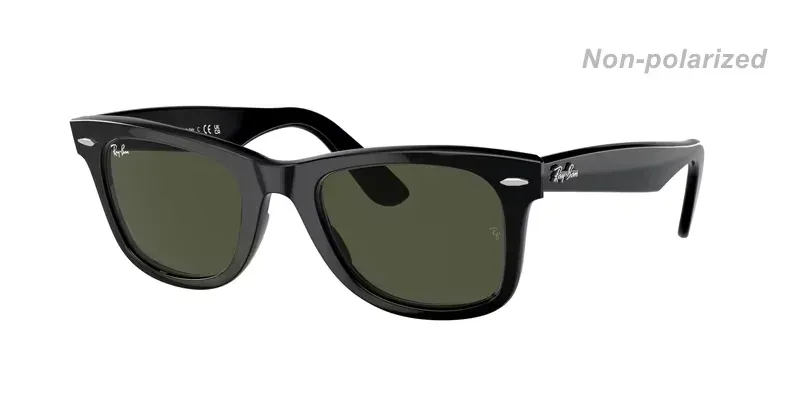 Lunettes de soleil RayBan Original Classic 2140 / 2140F Wayfarer, monture carrée, verres en verre polarisés avec protection UV, livrées dans leur boîte 7
