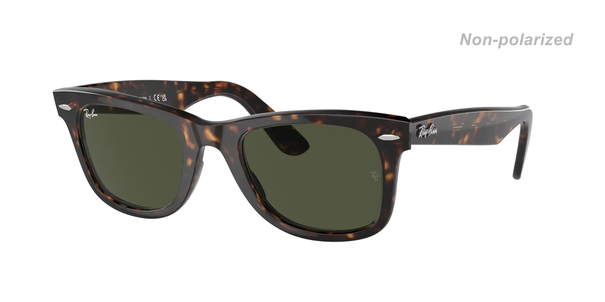 Lunettes de soleil RayBan Original Classic 2140 / 2140F Wayfarer, monture carrée, verres en verre polarisés avec protection UV, livrées dans leur boîte 15