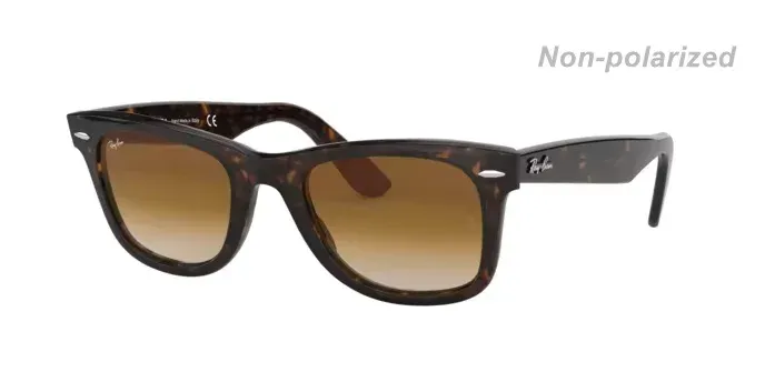 Lunettes de soleil RayBan Original Classic 2140 / 2140F Wayfarer, monture carrée, verres en verre polarisés avec protection UV, livrées dans leur boîte 16