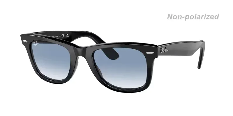 Lunettes de soleil RayBan Original Classic 2140 / 2140F Wayfarer, monture carrée, verres en verre polarisés avec protection UV, livrées dans leur boîte 12