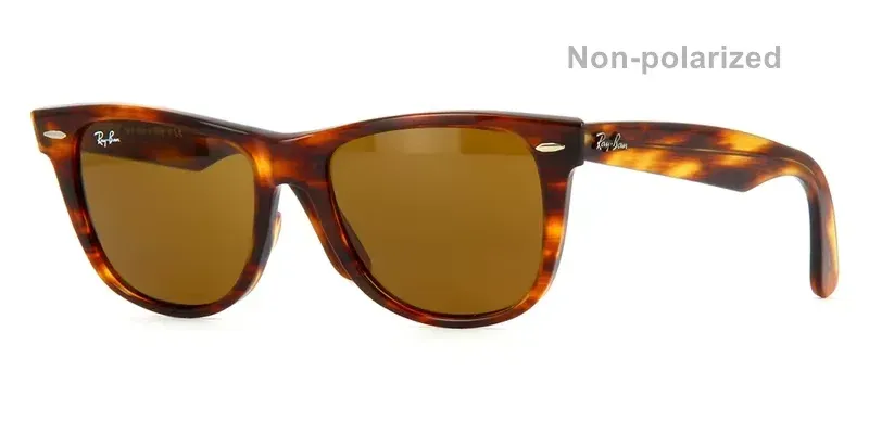 Lunettes de soleil RayBan Original Classic 2140 / 2140F Wayfarer, monture carrée, verres en verre polarisés avec protection UV, livrées dans leur boîte 14