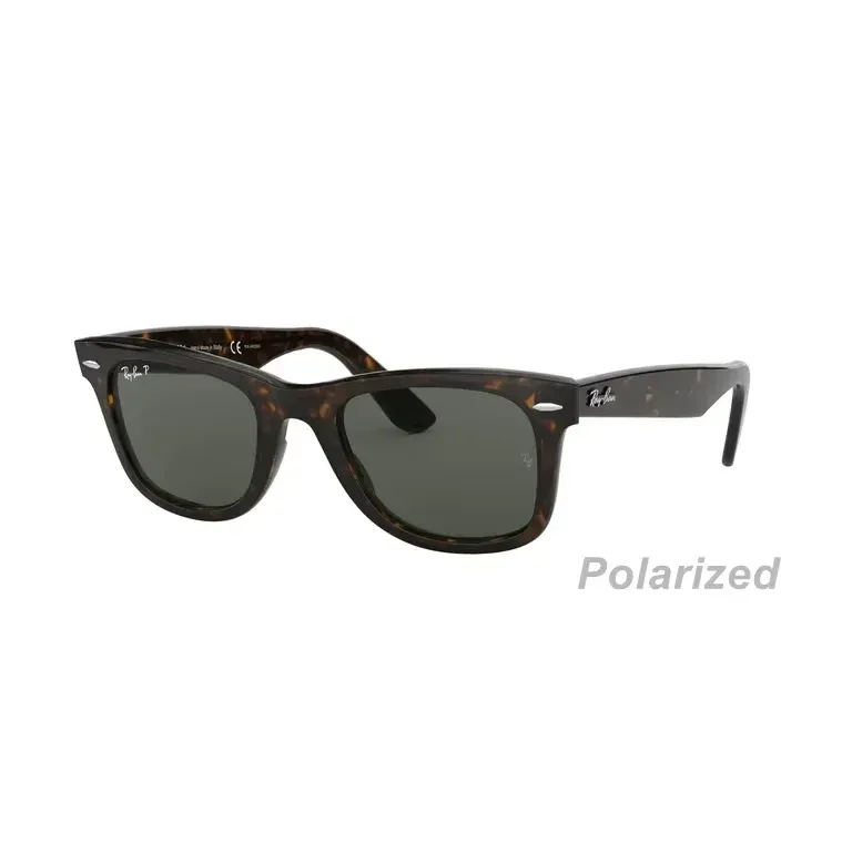 Lunettes de soleil RayBan Original Classic 2140 / 2140F Wayfarer, monture carrée, verres en verre polarisés avec protection UV, livrées dans leur boîte 10