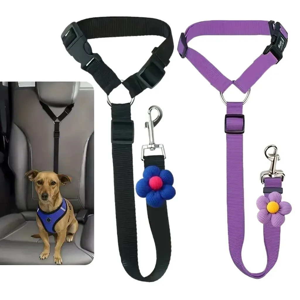 Ceinture de sécurité pour chien avec laisse intégrée 4