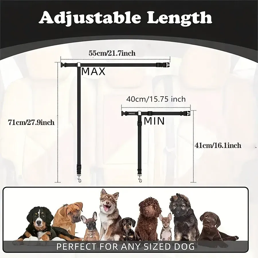 Ceinture de sécurité pour chien avec laisse intégrée 5
