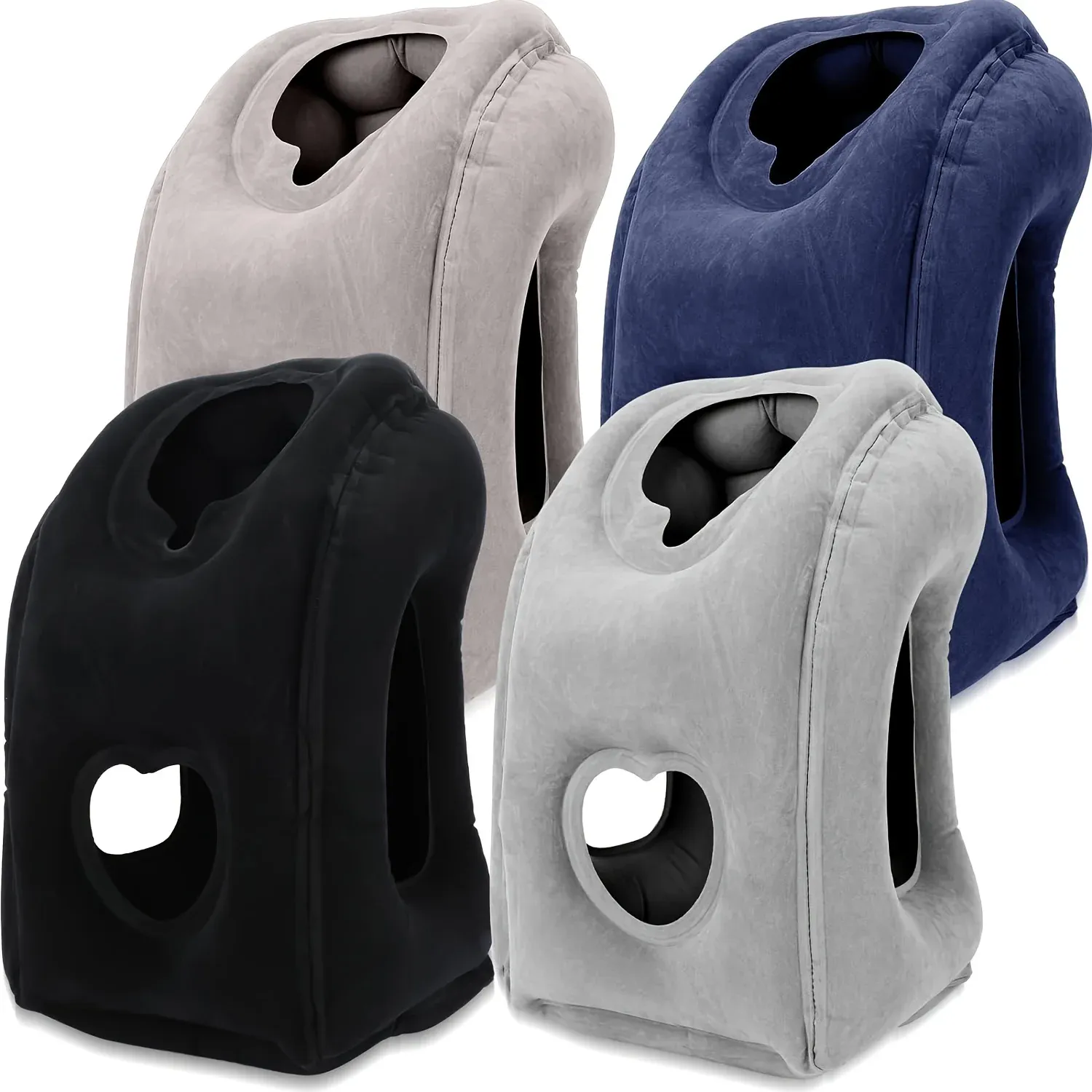 Oreiller de voyage gonflable, détail du support de cou