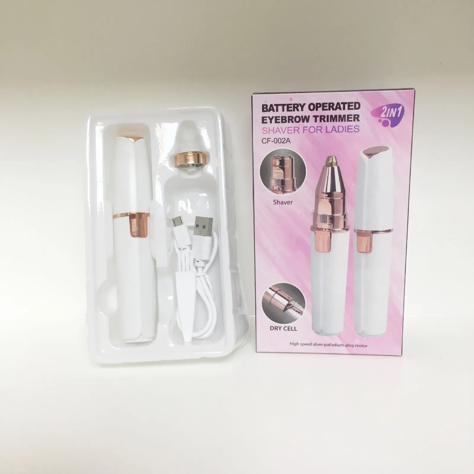 Épilateur 2 en 1 pour le visage et les sourcils