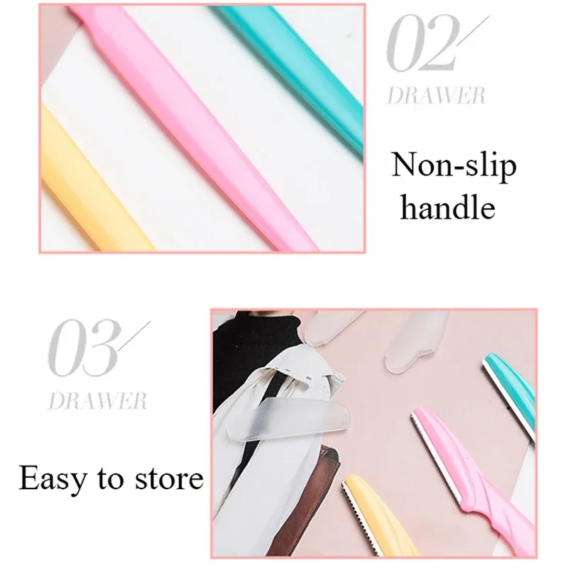 Tondeuse à sourcils et rasoir visage portable, kit 3, 6 ou 9 pièces 5