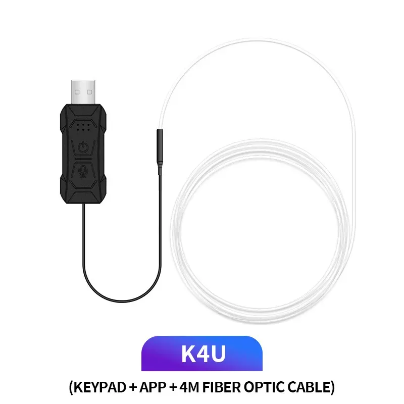 Bande LED RGB pour habitacle de voiture, 1/2/3/4/5 m, éclairage d'ambiance néon invisible, lampe d'ambiance à fibre optique USB avec contrôle par application 9