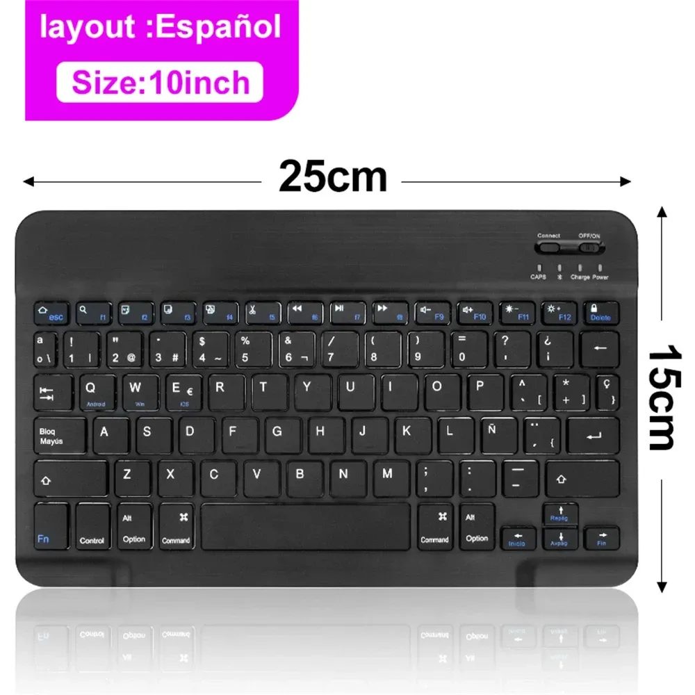 Clavier et souris sans fil Bluetooth compatibles iOS, Android, Windows, tablette, iPad Air, iPad mini et iPad Pro 17