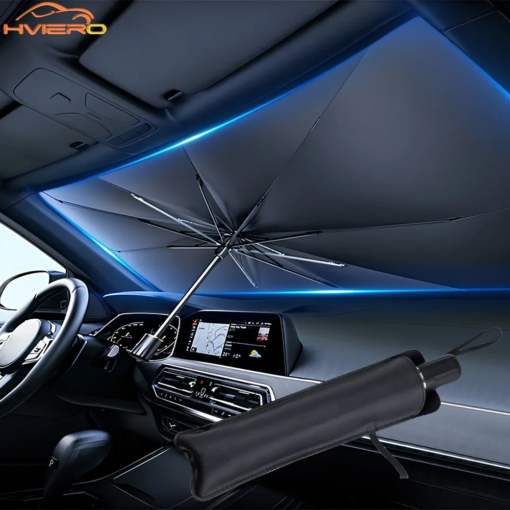 Pare-soleil pliable multi-usages pour pare-brise de voiture, protection intérieure