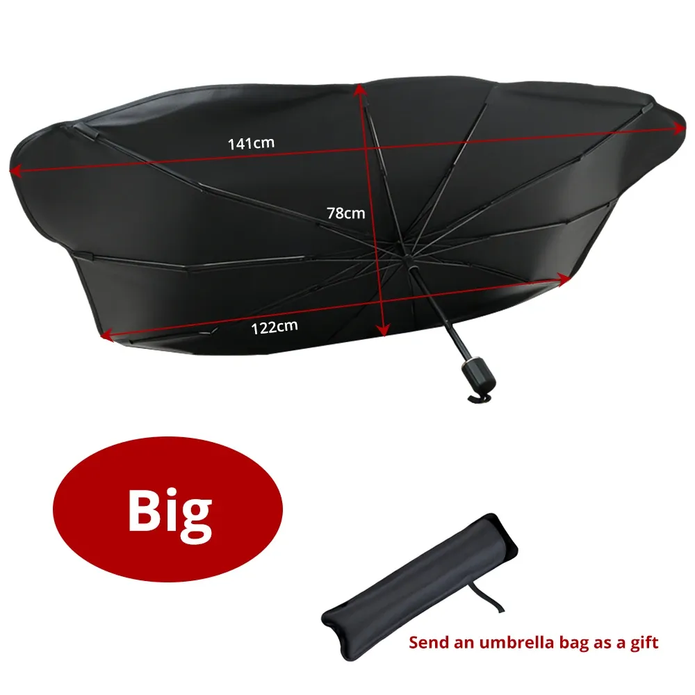 Pare-soleil pliable multi-usages pour pare-brise de voiture, protection intérieure 5