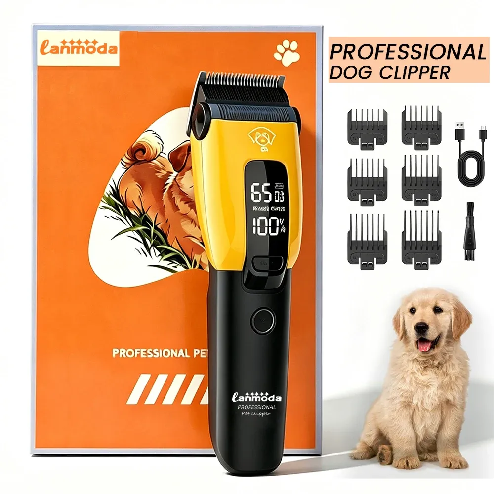Tondeuse professionnelle pour animaux de compagnie, rechargeable par USB-C, pour chiens, chats et chiots de toutes tailles