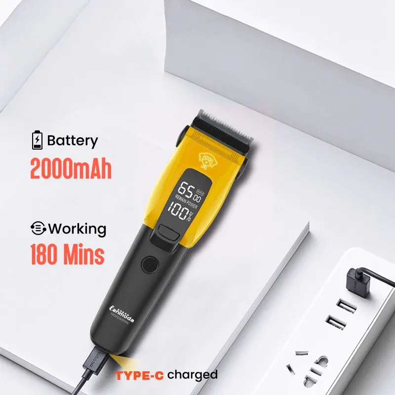 Tondeuse professionnelle pour animaux de compagnie, rechargeable par USB-C, pour chiens, chats et chiots de toutes tailles 5