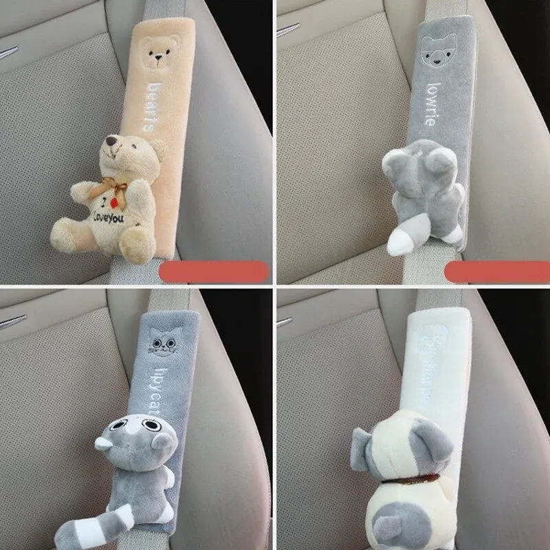 Coussinet de ceinture de sécurité universel à motifs d'animaux pour voiture