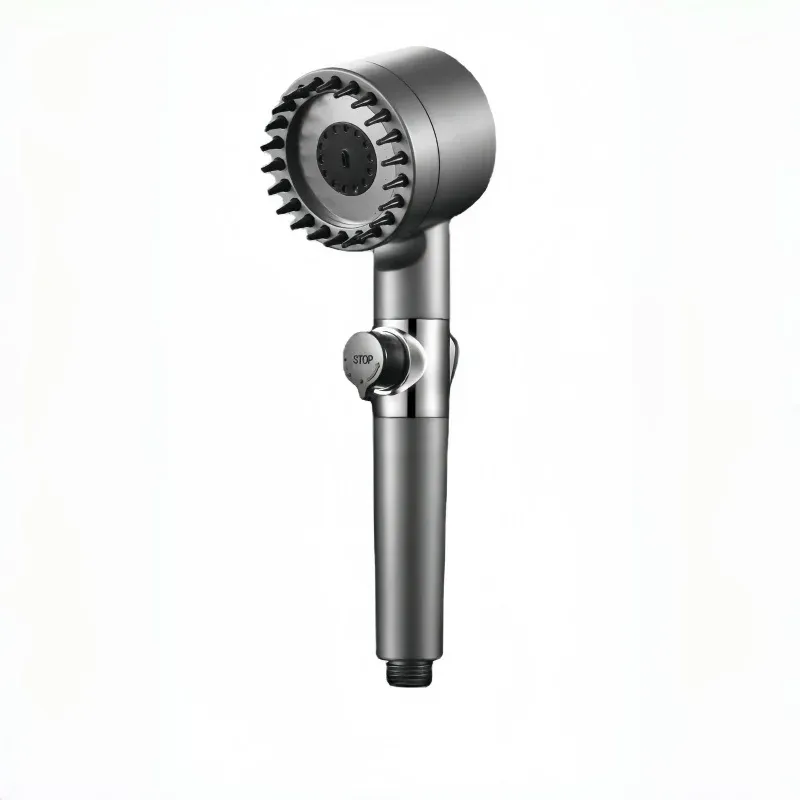 Pommeau de douche filtrant haute pression, 3 modes, avec brosse de massage et effet pluie 7