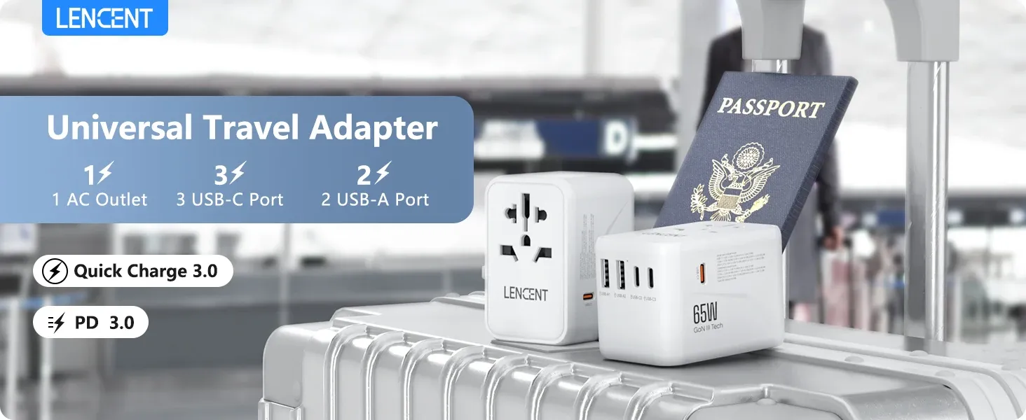 Adaptateur de voyage universel LENCENT