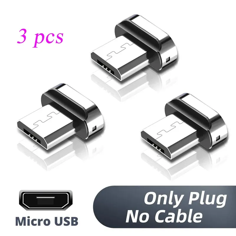 Câble magnétique USB 3A à charge rapide, avec connecteur USB-C et Micro USB 8