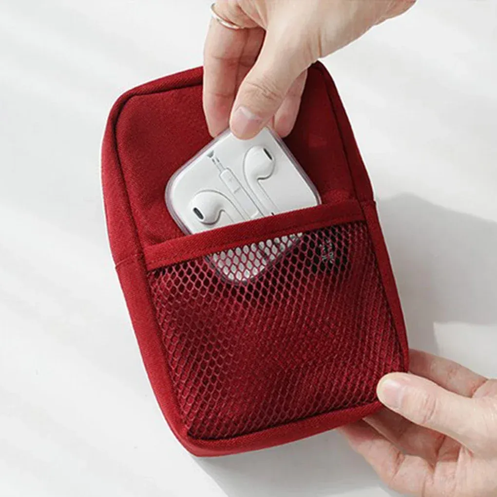 Sac de rangement portable pour accessoires de voyage, câbles et batterie externe USB 2