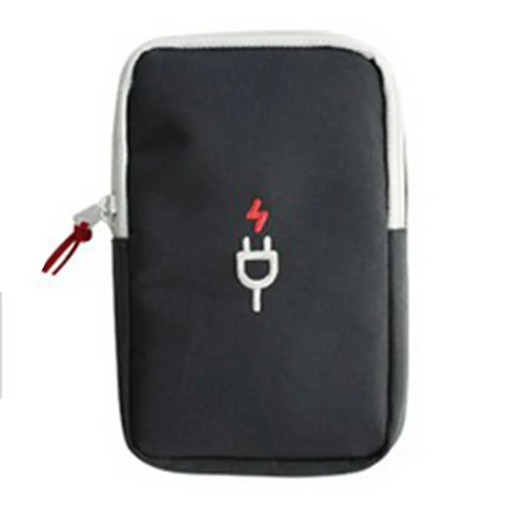 Sac de rangement portable pour accessoires de voyage, câbles et batterie externe USB 8