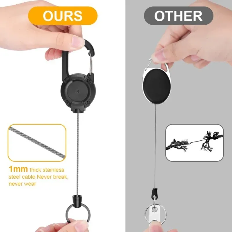 Porte-clés rétractable, en situation
