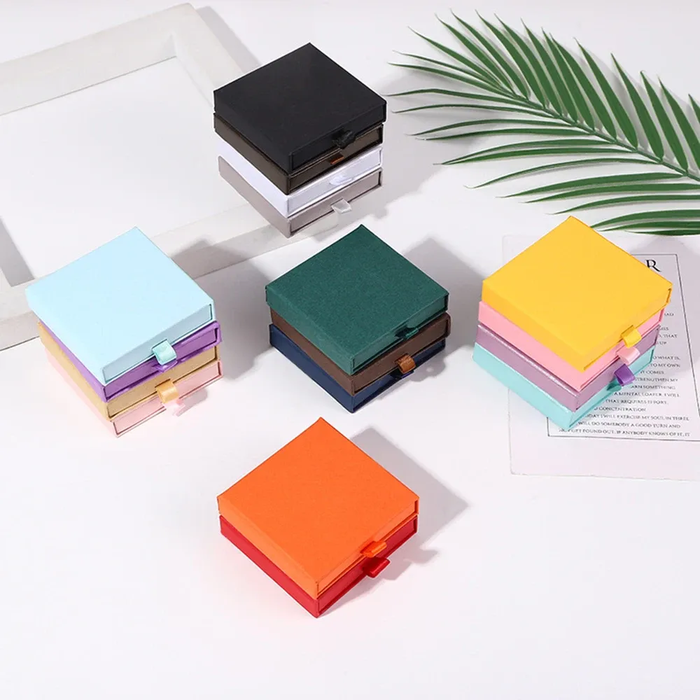 MELJewelry - Boîte d'emballage créative pour colliers, boucles d'oreilles et bracelets, présentoir de rangement en papier solide, idéale en cadeau 3