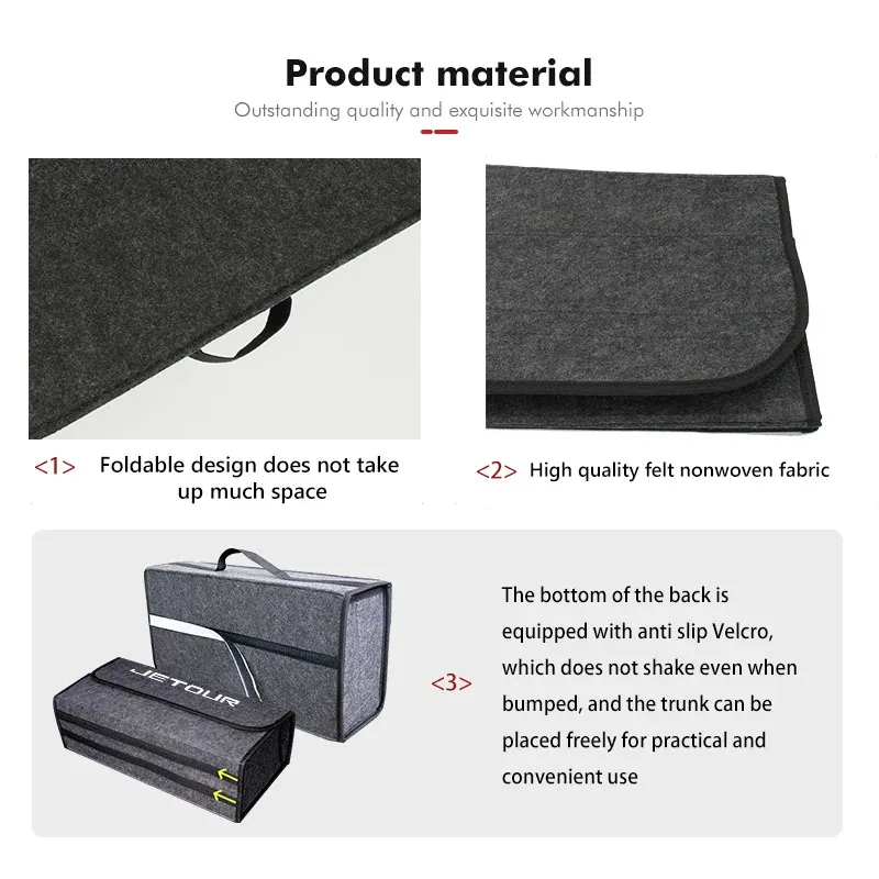 Boîte de rangement pour coffre de voiture, organisateur de voyage portable, sac pliable pour Jetour X70 PLUS, FL, Shanhai L9, T2, T1, T2 i-DM, X50, G700, X 3