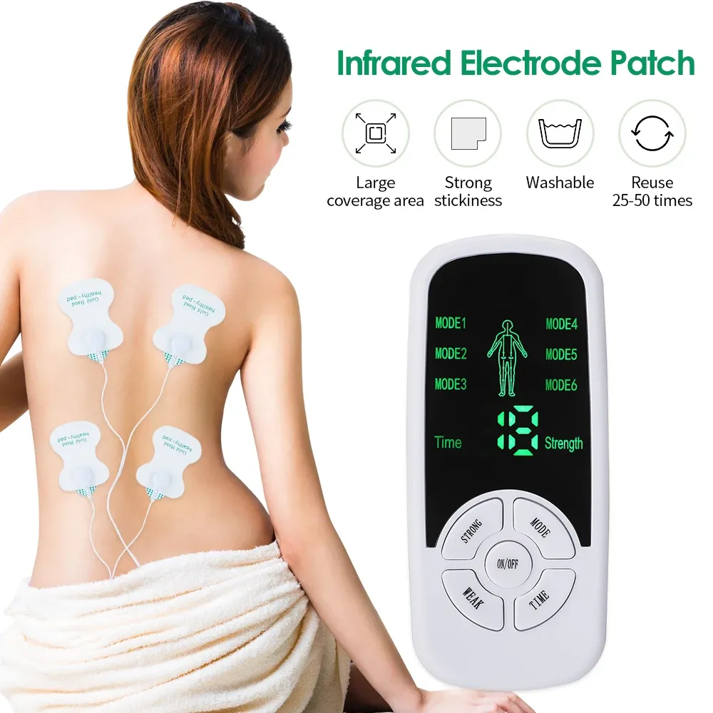 Machine de massage TENS à impulsions, électrostimulateur musculaire pour la relaxation du cou et du dos 2