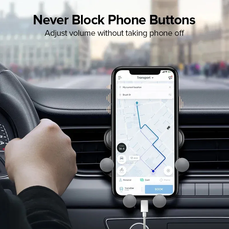 Support de téléphone universel pour voiture à gravité, compatible iPhone 13/12 et Xiaomi 2