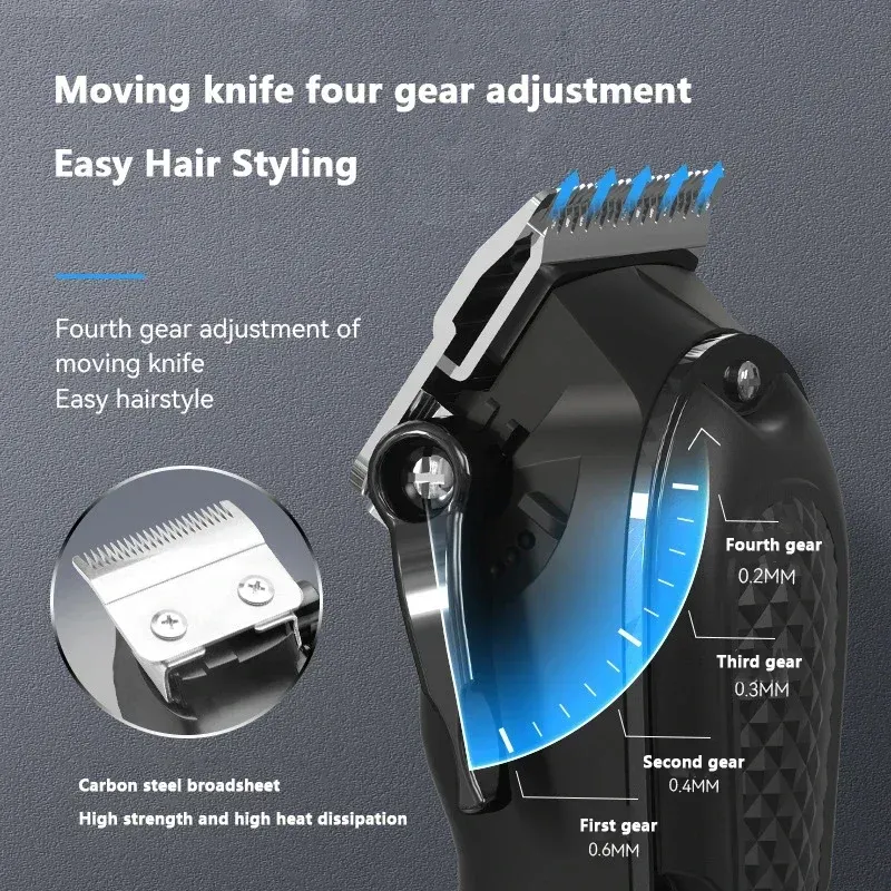 Tondeuse à cheveux Kemei 1071 rechargeable par USB, sans fil, pour homme 4