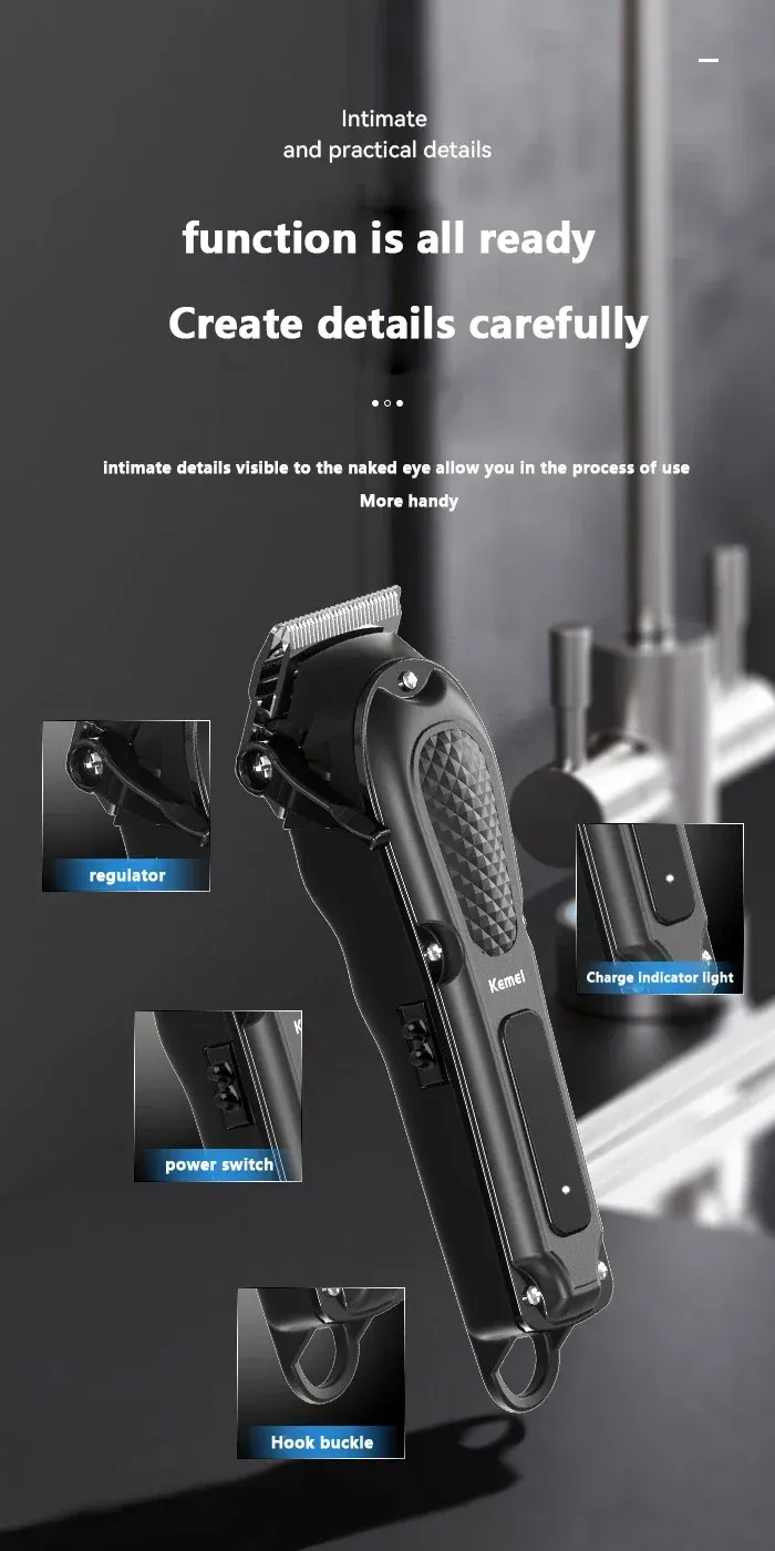 Accessoires inclus avec la tondeuse Kemei 1071