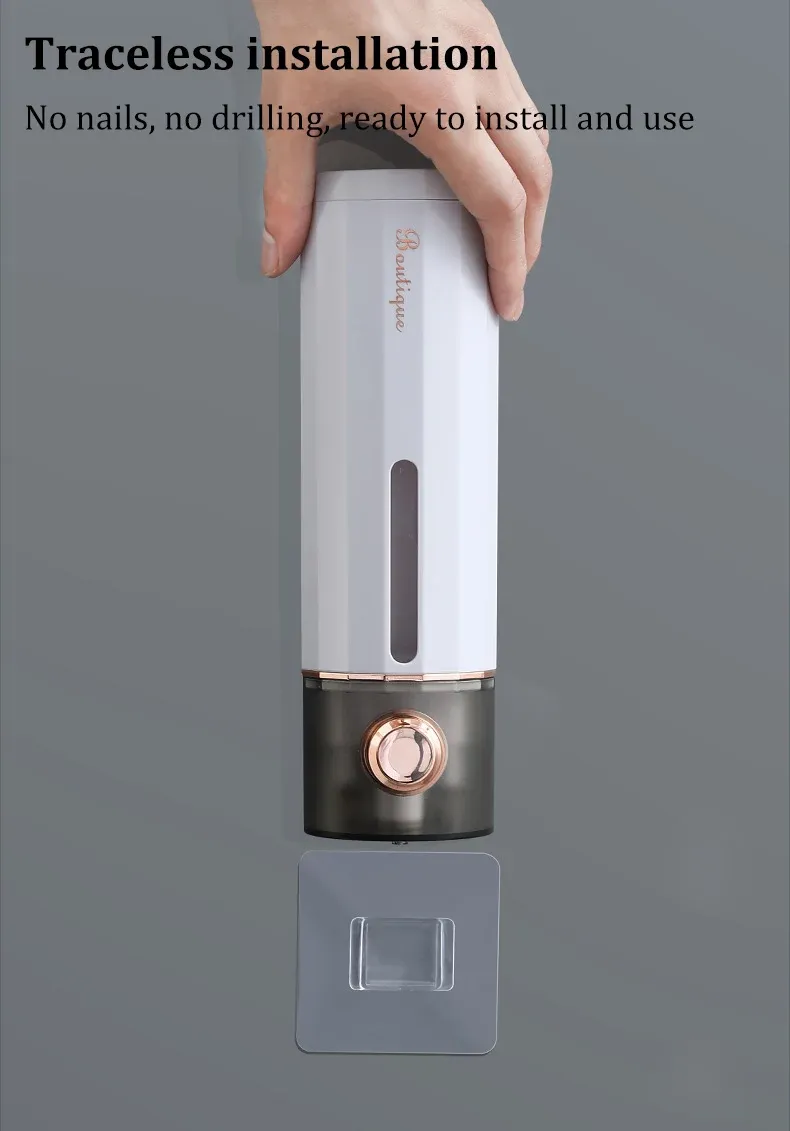 Distributeur de savon mural utilisé pour le shampoing