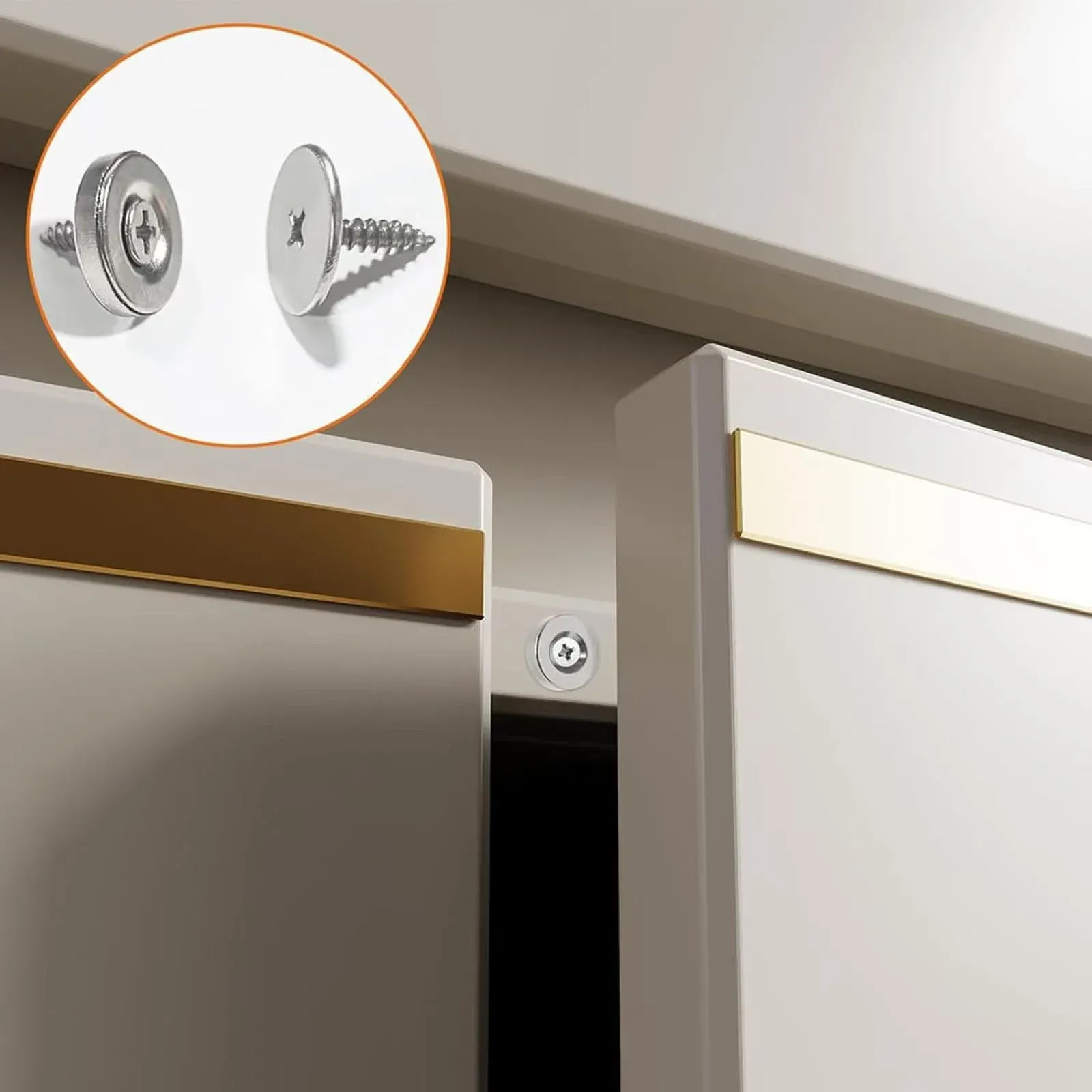 Loquets magnétiques robustes pour armoire, fermetures magnétiques dissimulées pour portes, loquets cachés pour placards de cuisine 3