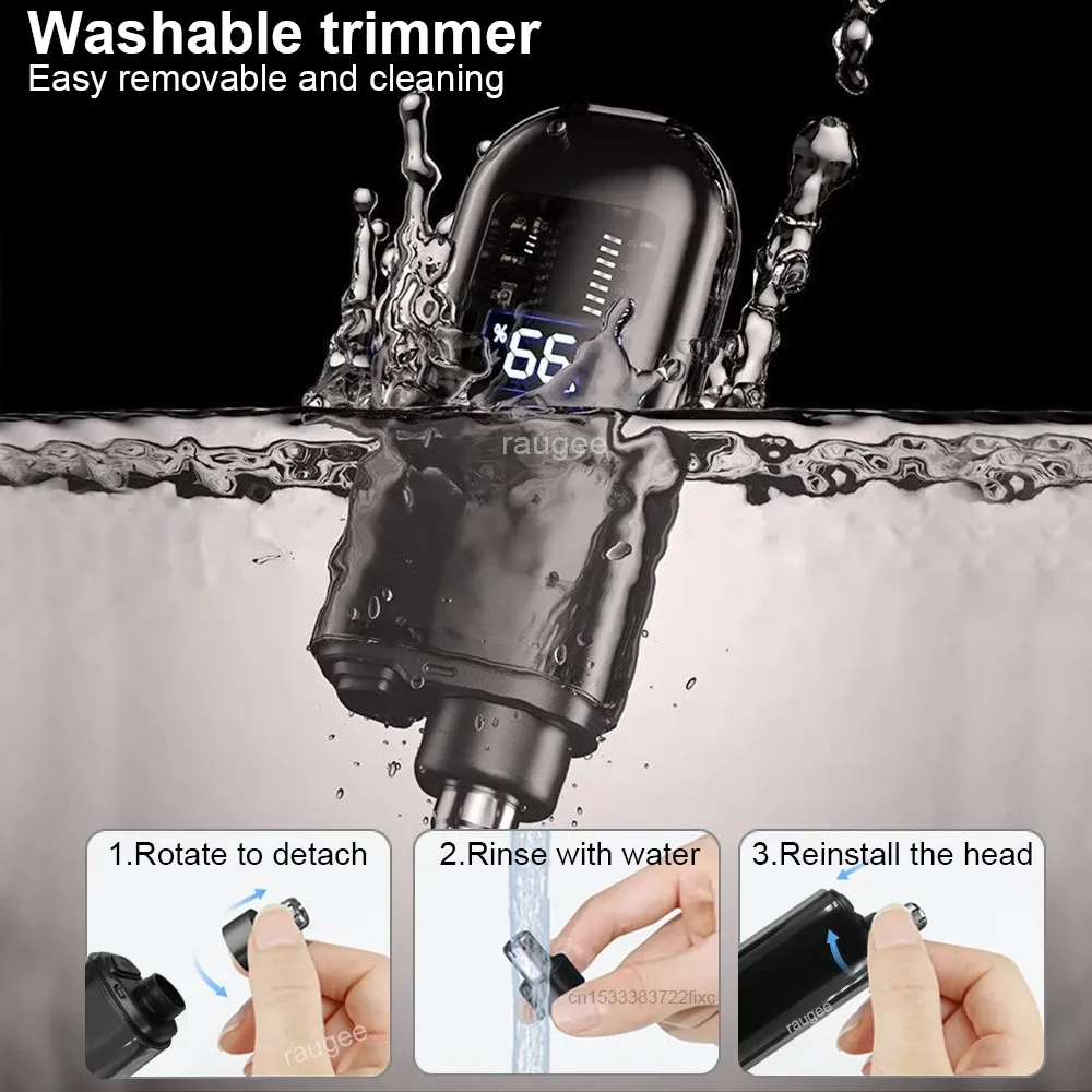 Tondeuse à poils de nez pour homme, mini tondeuse électrique portable et rechargeable pour nez, oreilles et sourcils 5